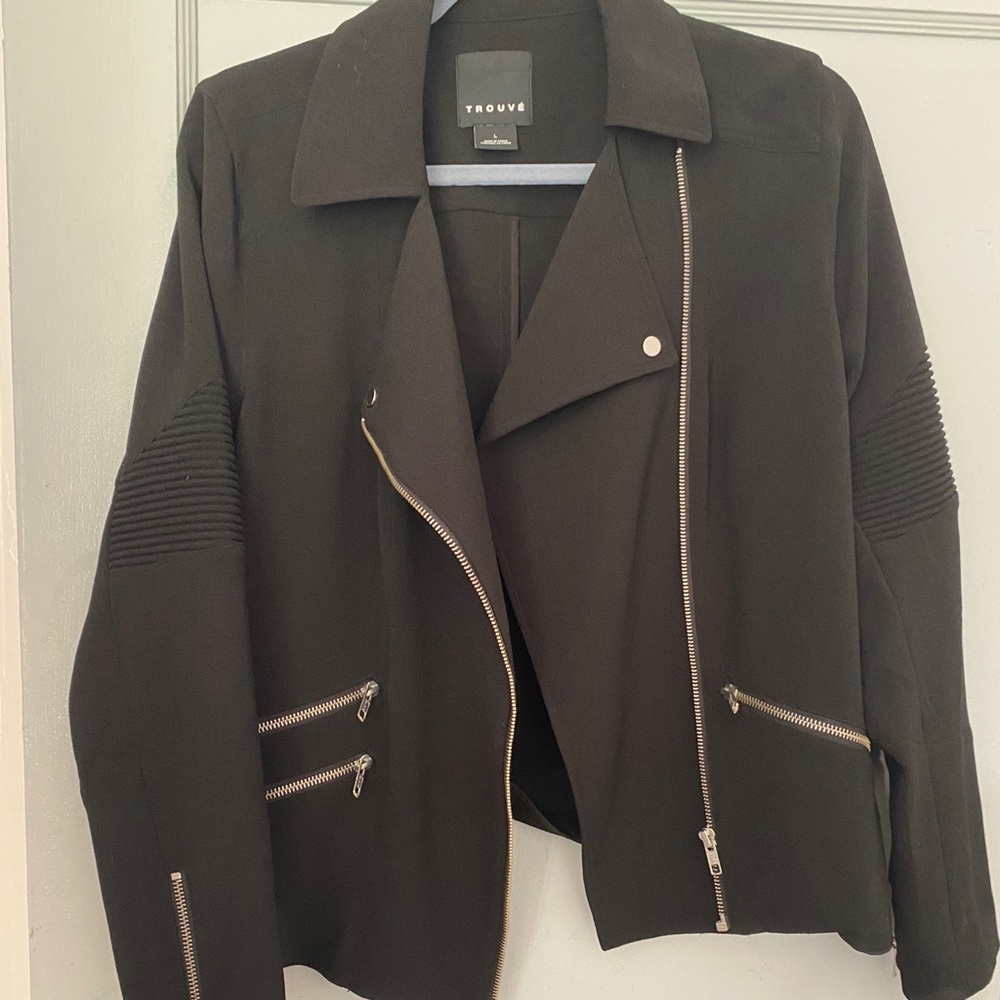 COPY - Trouble fabric moto jacket